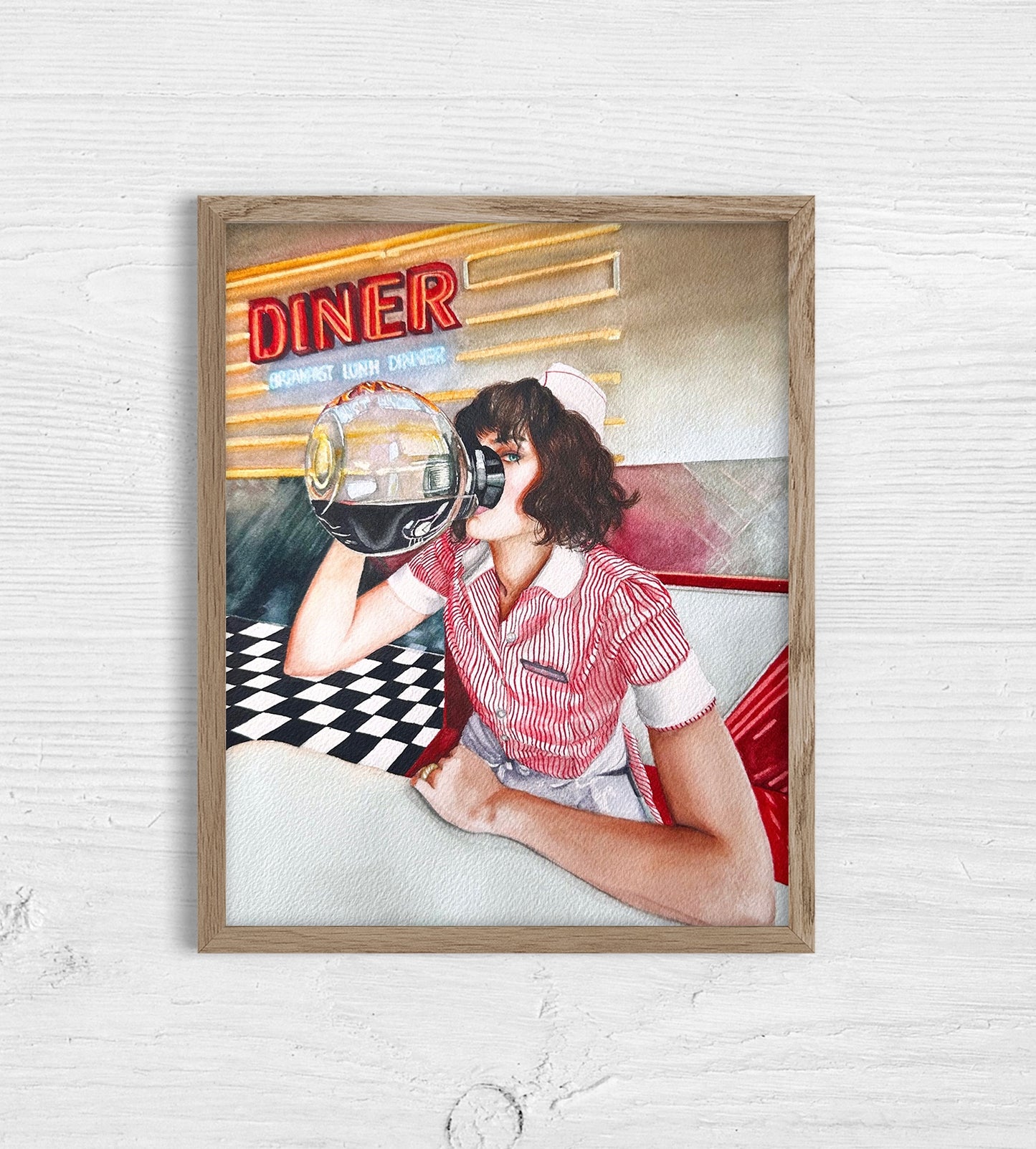 Stillness at the Diner - Original Artwork